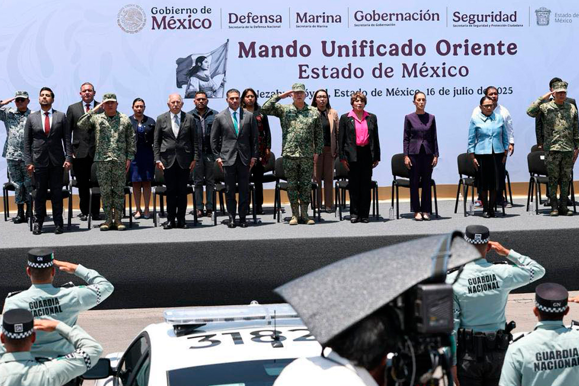Boletín 064.- Abigail Sánchez acompaña a Sheinbaum al anuncio del Mando Unificado