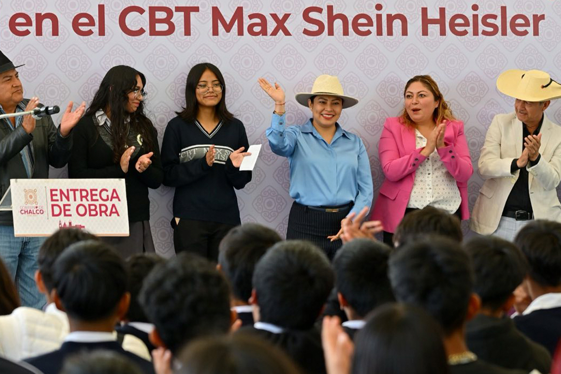 Boletín 092.- Abigail Sánchez entrega cancha en el CBT 3 de Ayotzingo