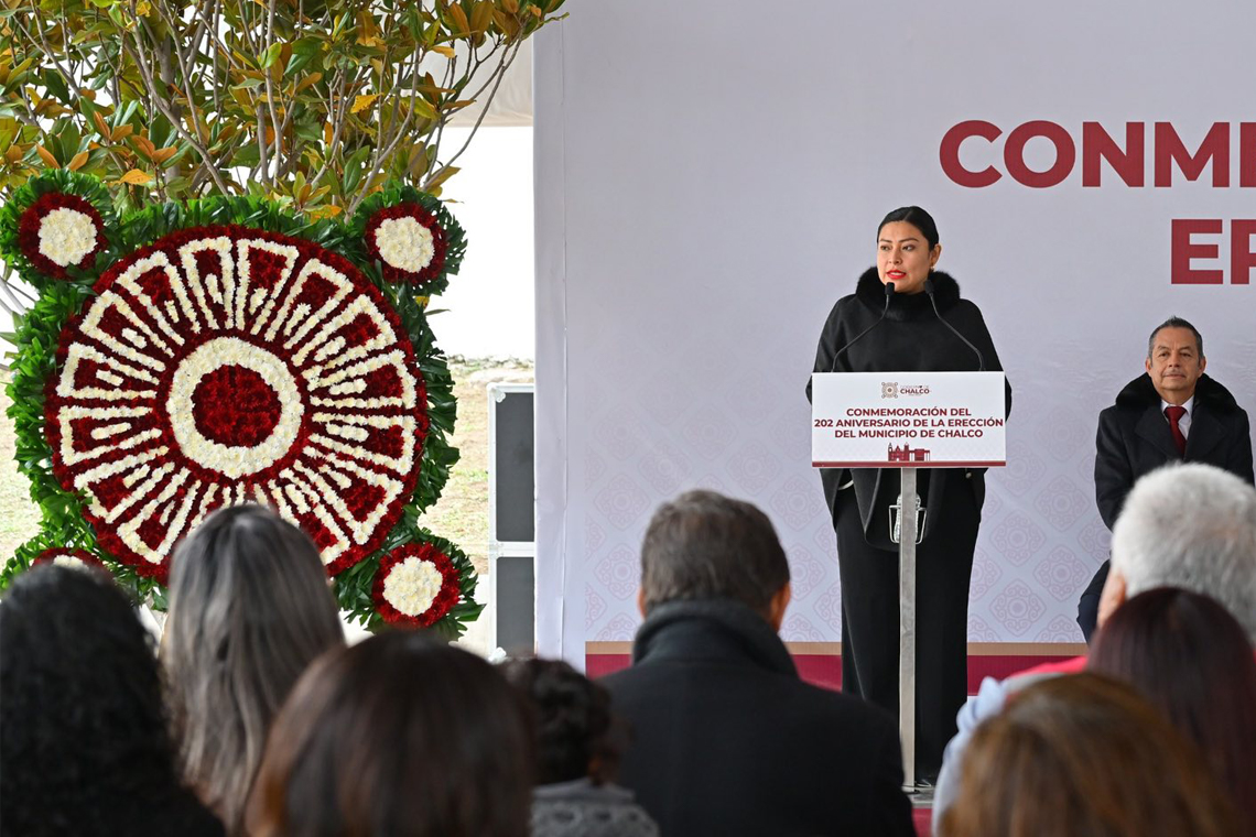 Boletín 130.- Abigail Sánchez conmemora 202 Aniversario de la Erección del Municipio de Chalco