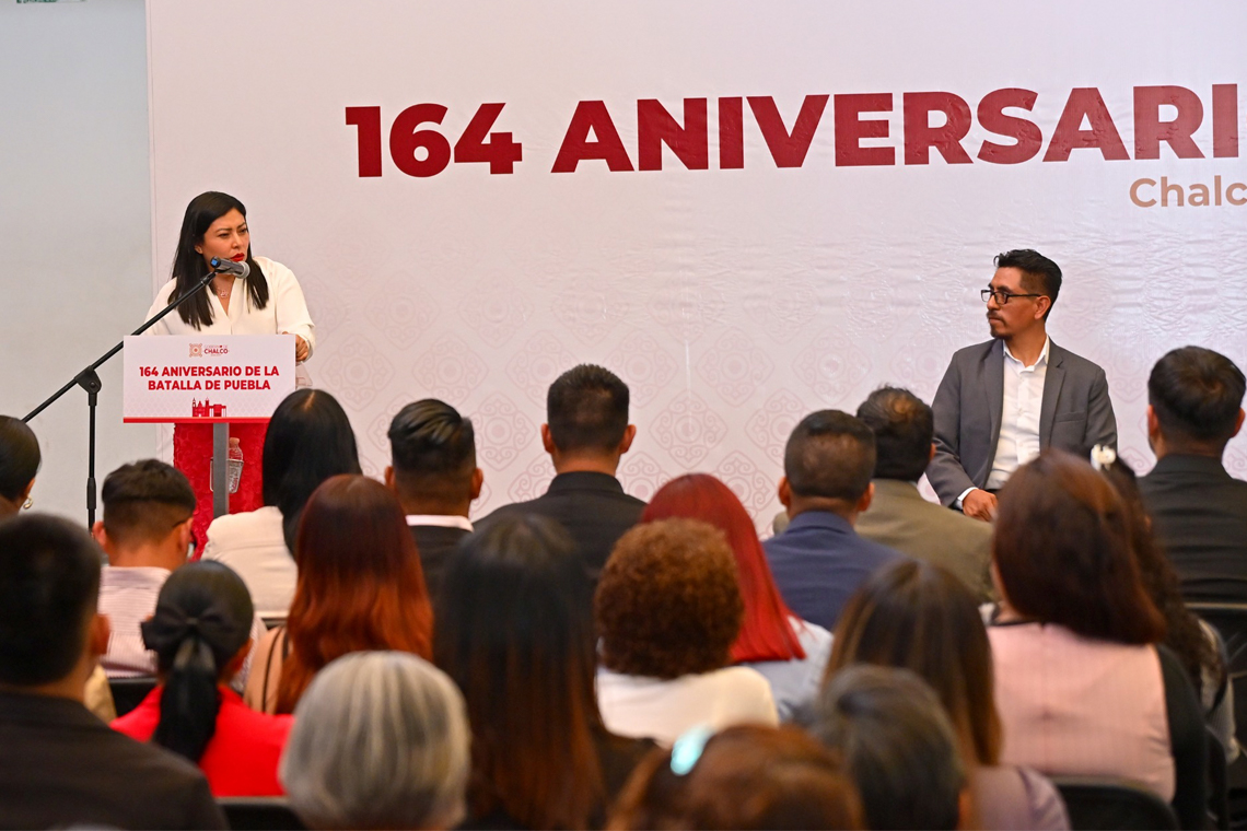 Boletín 164.-  Abigail Sánchez conmemora 164 Aniversario de la Batalla de Puebla