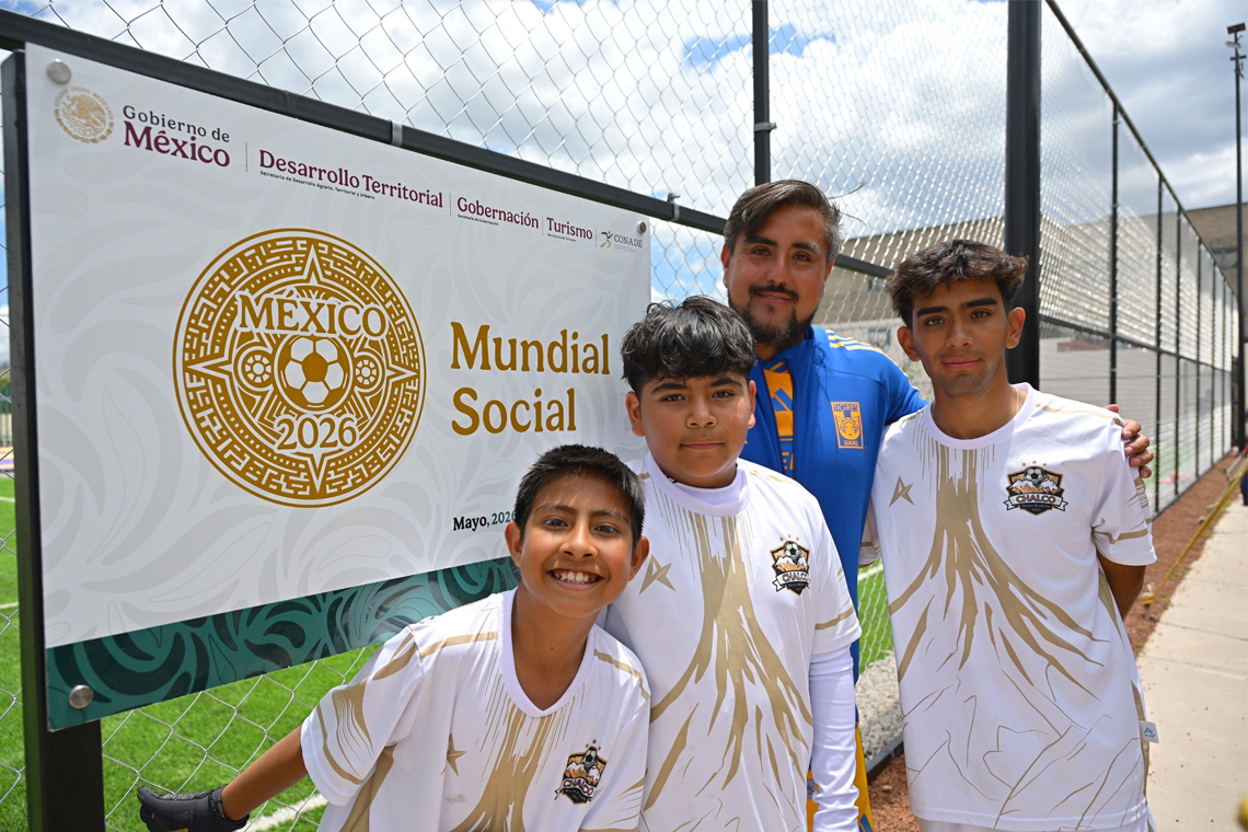 Boletín 174.- Abigail Sánchez entrega obra deportiva en Nueva San Miguel con SEDATU